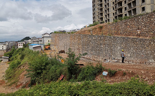 擋土墻現場 擋土墻現場